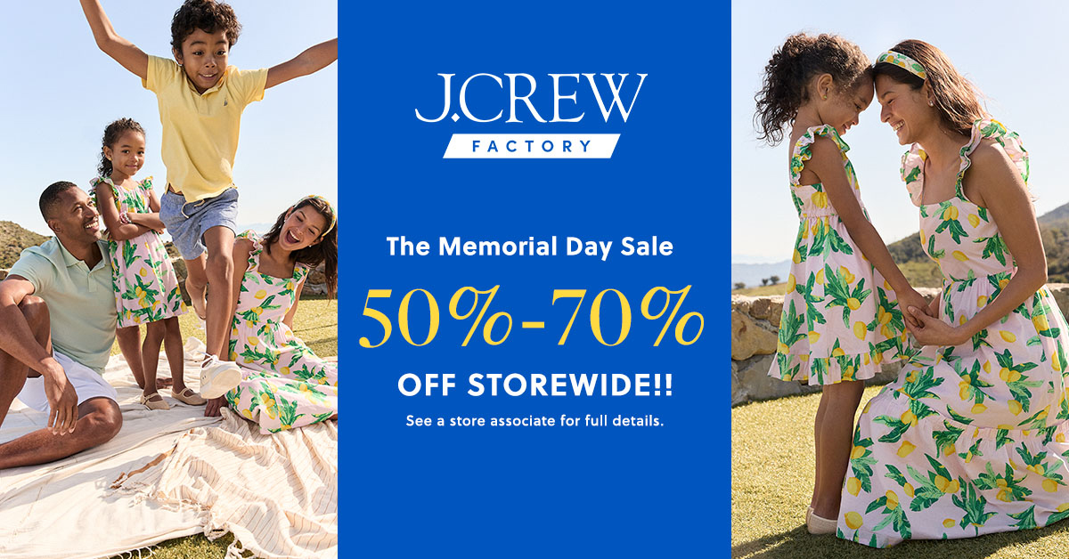 50-70% Off Storewide at J.Crew Factory! icon