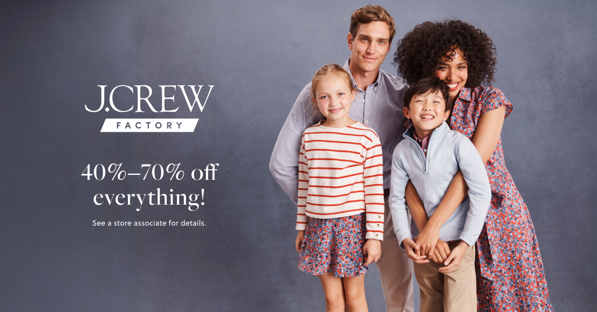 Labor Day Sale Starts Now: 40% – 70% off everything at J.Crew Factory! icon