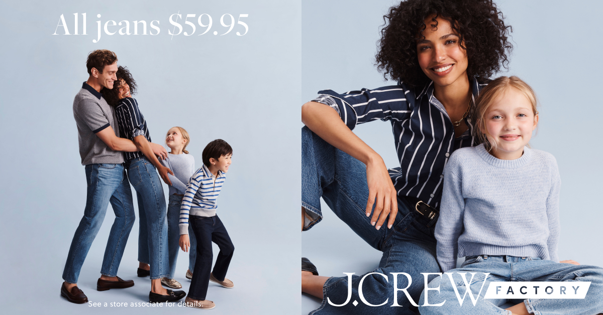 UP TO 60% OFF EVERYTHING AT J.CREW FACTORY! icon